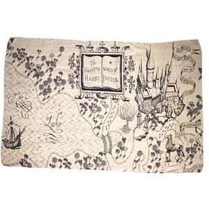 Wizarding World of Harry Potter Map Tapestry Scarf Hogwarts Castle 60X40” Magic